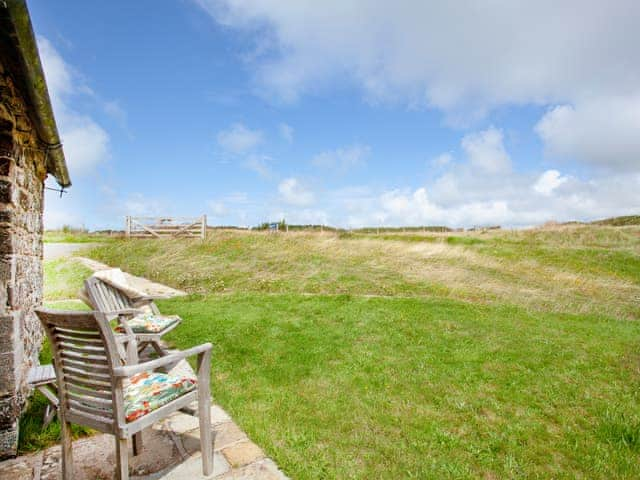 Sitting-out-area | The North Wing - Trevigue Holiday Cottages, Crackington Haven, near Bude