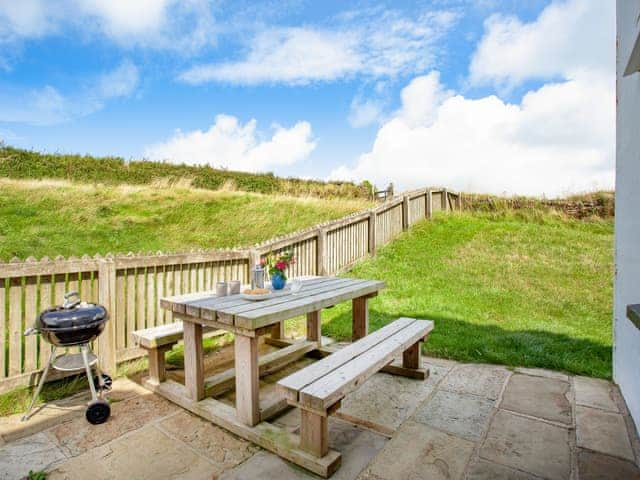 Sitting-out-area | Trevigue Holiday Cottage - Trevigue Holiday Cottages, Crackington Haven, near Bude