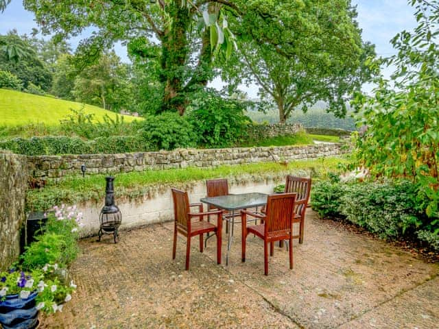 Sitting-out-area | Bridge Cottage - Laskill Grange, Bilsdale, near Helmsley