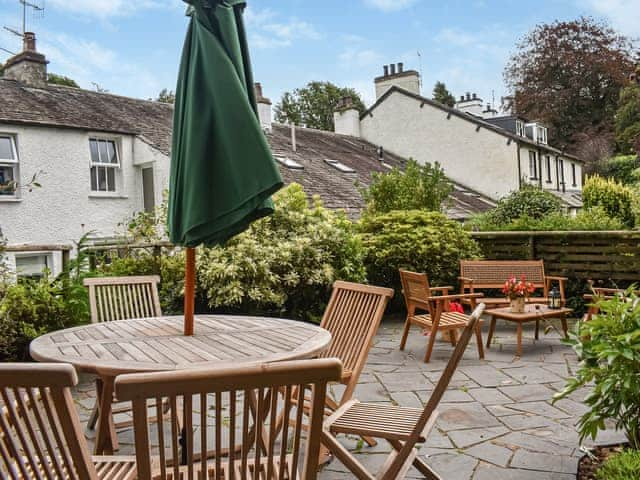 Patio | Corner Cottage, Bowness-on-Windermere