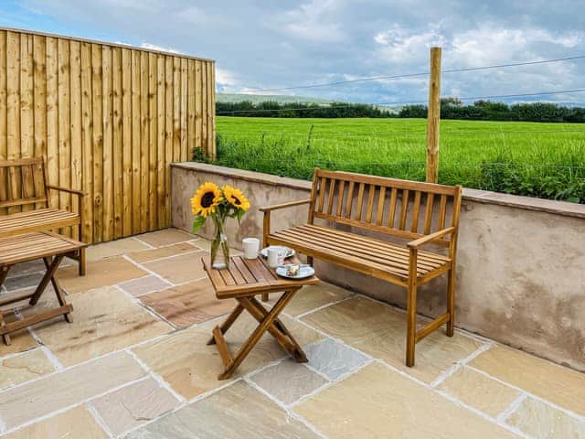 Patio | Bumblebee Nook, Yanwath, near Pooley Bridge