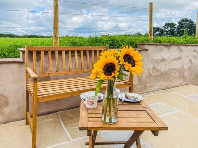 Patio | Bumblebee Nook, Yanwath, near Pooley Bridge