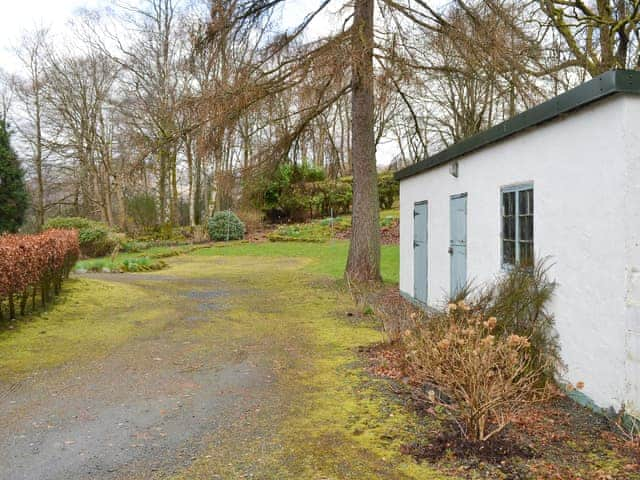 Communal parking spaces by the outbuilding | Crag View, Ambleside