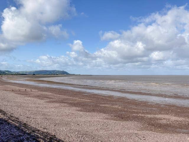 View from Blue Anchor beach towards Minehead with North Hill in the distance | Exmoor View, Minehead