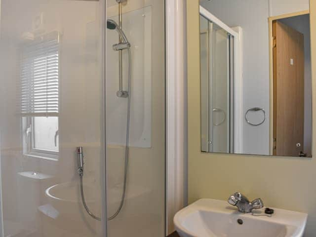 Shower room | Slaters - Meadows Retreat Lodge Park, Moota, Near Cockermouth