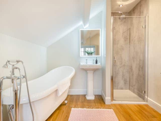 First floor Bathroom | Abbey Barn Farmhouse, Barton Bendish, near Kings Lynn