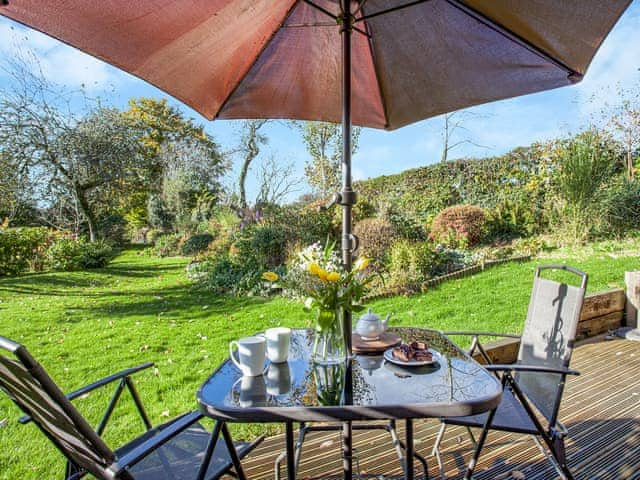 Sitting-out-area | Flaxpool Well Garden Room, Crowcombe, near Taunton