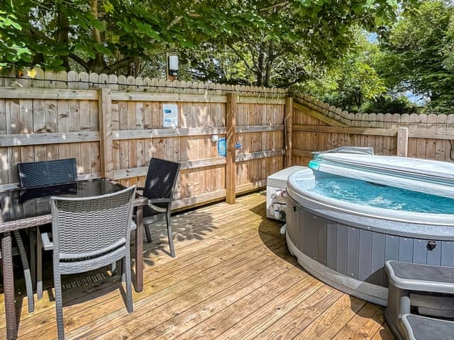 Hot tub | Barn Owl Bothy - Wallace Lane Farm Cottages, Brocklebank, near Caldbeck and Uldale