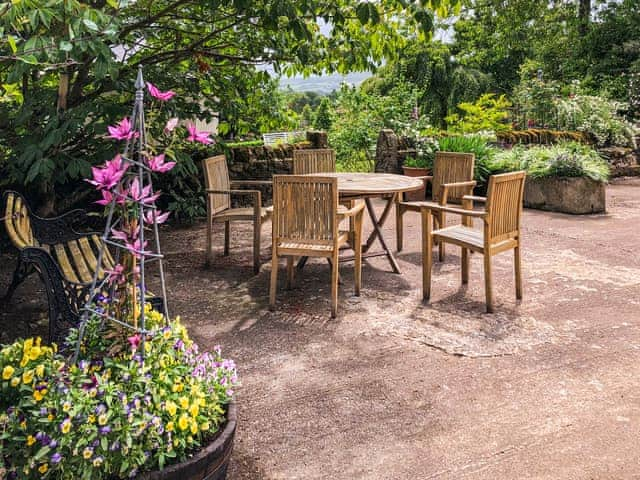 Outdoor eating area | Cotton Cottage, Hope, near Castleton