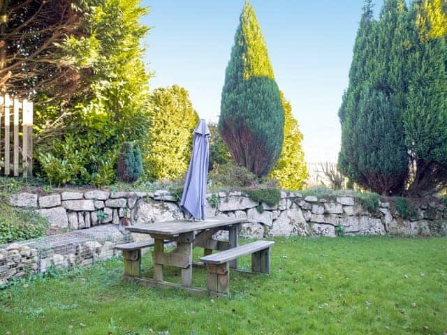 Outdoor eating area | The Barn - Higher Trewithen Holiday Cottages, Sithians, near Falmouth