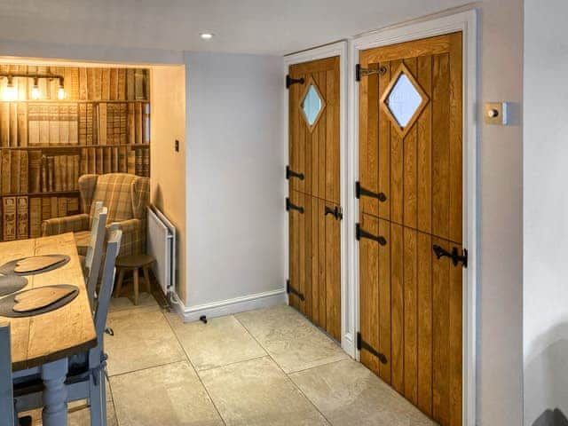 Living room with stable style doors | Cosy Cottage, Portinscale, near Keswick