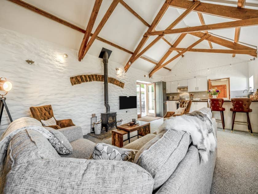 Open plan living space | Hunters Lodge - Mellaston Cottages, Hundleton, near Pembroke