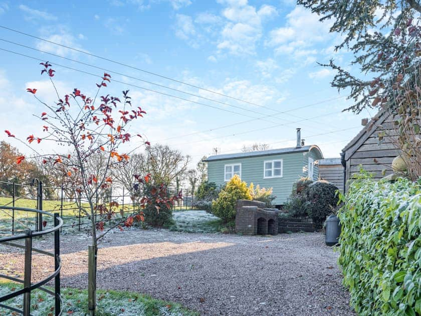 Exterior | Shepherds Hut - Morrells Wood Farm, Leighton, near Shrewsbury