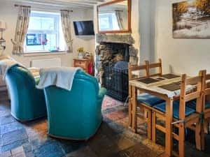 Cosy living area with woodburner | Castiel Cottage, Ysbyty Ifan, near Betws-y-Coed