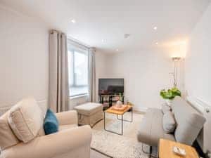 Living room | Hollyhocks-  The Loft at The Gatehouse - Hollyhocks, Holt