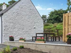 Sitting-out-area | Dairy Cottage, Girvan