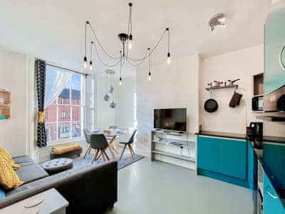 Open plan living space | Apartment Two - Apartments in Gloucester Quays, Gloucester