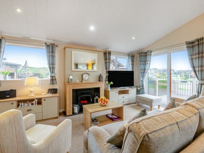 Living area | Seagull Lodge - Russell Lodges at The Pines, Runswick Bay