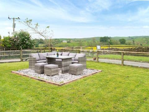 Sitting-out-area | Acre Hill Lodge - Acre Hill Farm, Lane Ends, near Bolton by Bowland