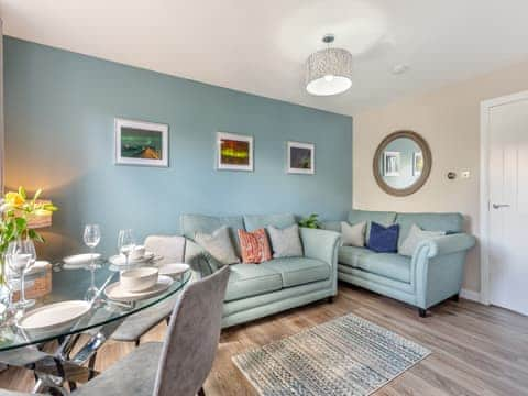 Open plan living space | Riverside Apartment, Nairn