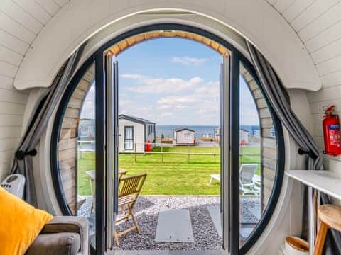 View | Traeth Pod - Gwbert Glamping, Gwbert on Sea