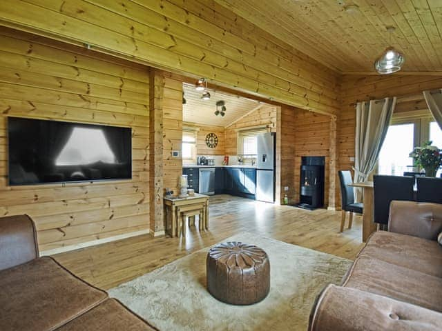 Living room | Stag Lodge - Stag and Coo Holidays, Falkirk