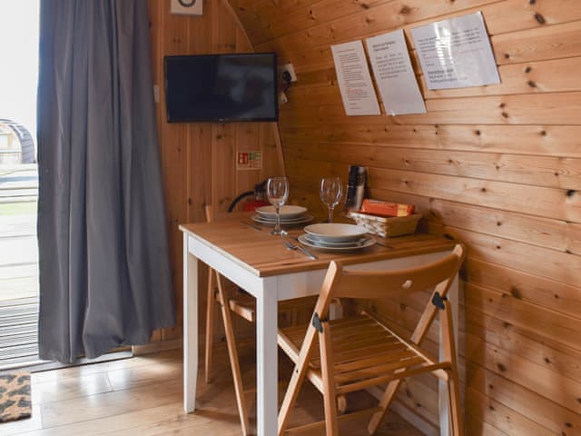 Attractive open-plan living space | Black Coombe - Moorside Glamping Pods, Corney, near Millom