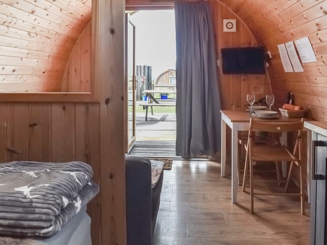 Comfortable double bed | Black Coombe - Moorside Glamping Pods, Corney, near Millom