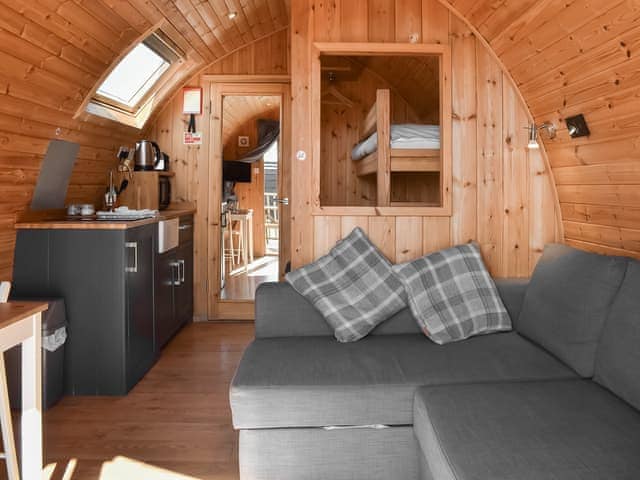 Convenient open-plan living space | Stainton - Moorside Glamping Pods, Corney, near Millom