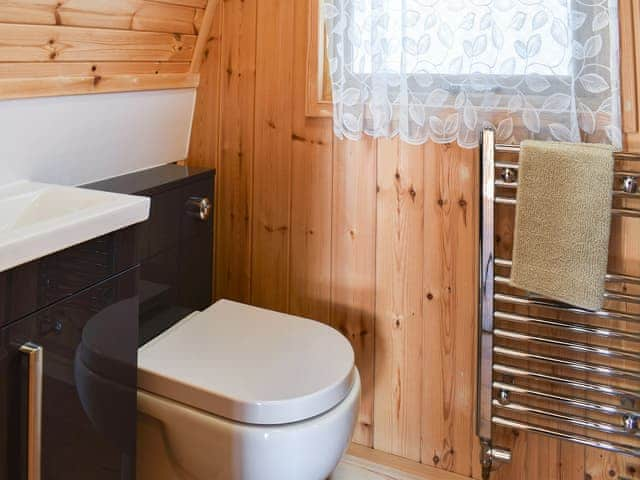 Shower room with heated towel rail | Stainton - Moorside Glamping Pods, Corney, near Millom