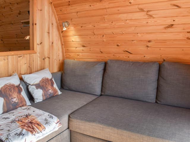 Convenient open-plan living space | Manx View - Moorside Glamping Pods, Corney, near Millom