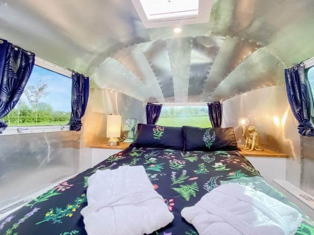 Double bedroom | Lanes End Farm Airstream, Gastard, near Corsham