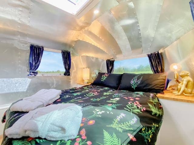 Double bedroom | Lanes End Farm Airstream, Gastard, near Corsham