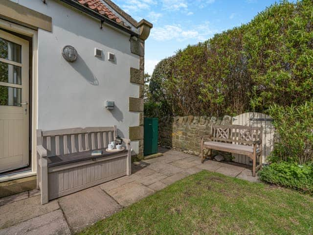 Sitting-out-area | Bamburgh Cottage, Beadnell