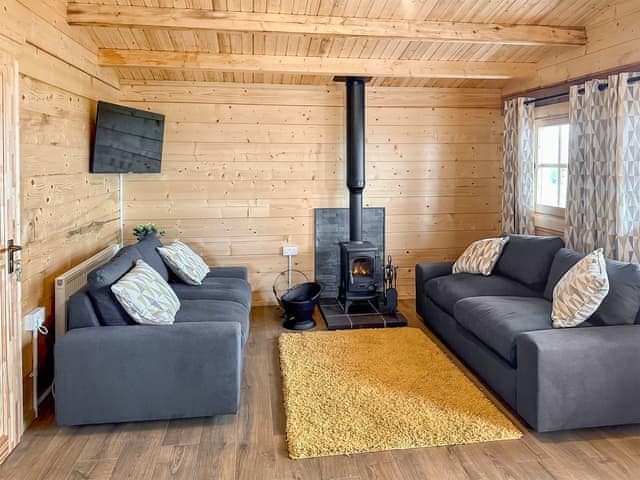 Living area | Wind Hall Log Cabin, Seascale, near Gosforth and Wasdale