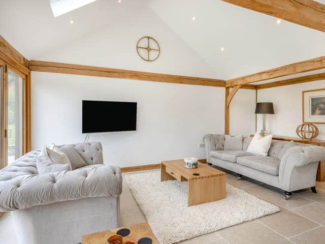 Open plan living space | Walford Lodge - Loxley Park Lodges, Uttoxeter