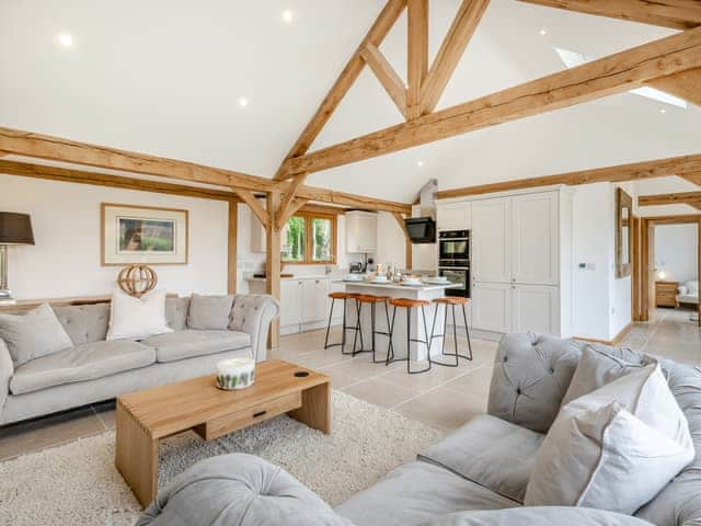 Open plan living space | Walford Lodge - Loxley Park Lodges, Uttoxeter