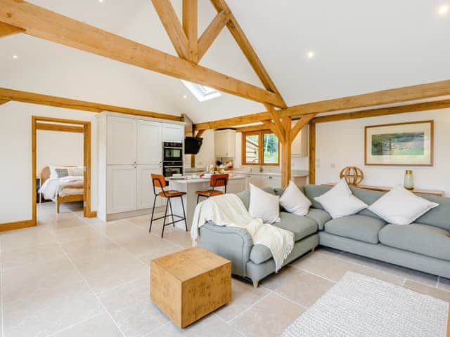 Open plan living space | Loxford Lodge - Loxley Park Lodges, Uttoxeter