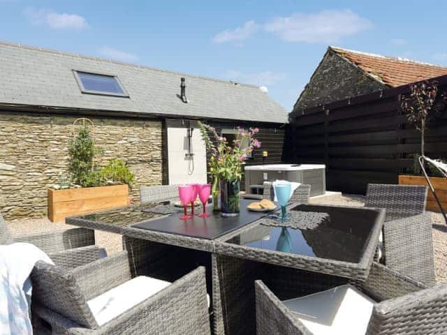 Private south facing outdoor area | The Byre - Barn Escapes, Ilfracombe