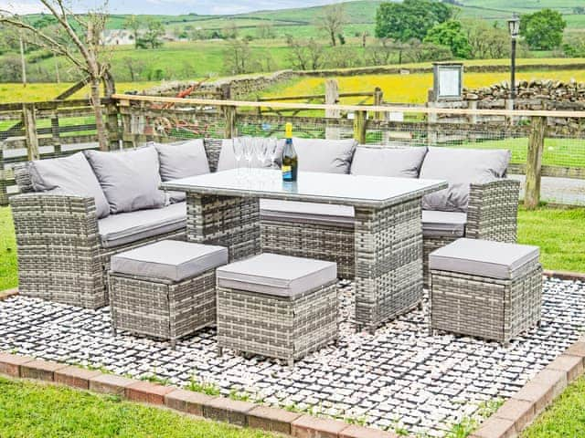 Sitting-out-area | Acre Hill Lodge - Acre Hill Farm, Lane Ends, near Bolton by Bowland