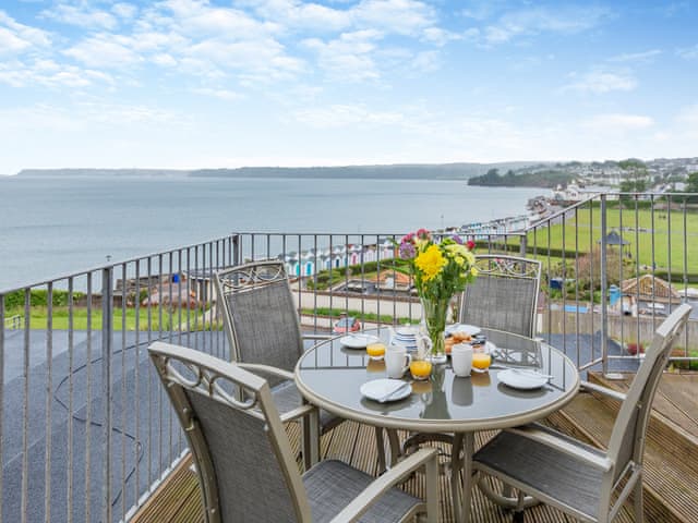 Large wrap-around balcony | 7 Vista Apartments - Vista Apartments, Paignton