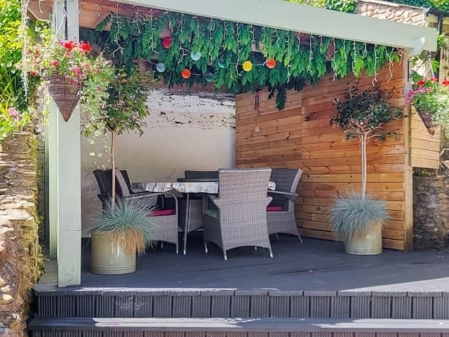 Pergola for outside dinning | Lynton Cottage, Combe Martin