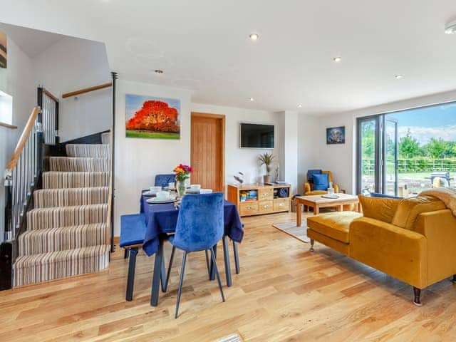 Open plan living space | Gladwyns Farm Lodge, Thaxted