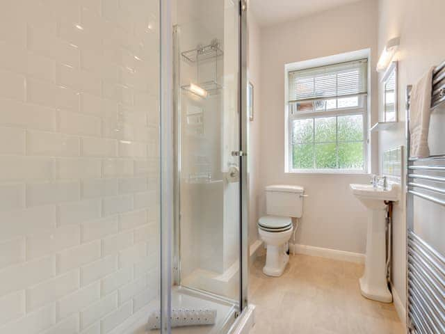 Shower room | Kent View Apartment - Meathop Fell Caravan Club Apartments and Cottage, Meathop, near Grange-over-Sands