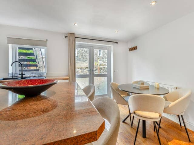 Dining Area | Slate Burrow - Craig Apartments, Bowness-on-Windermere