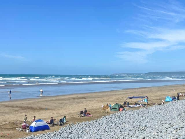 Sandy beach at Westward Ho! nearby | Fairways Retreat, Northam