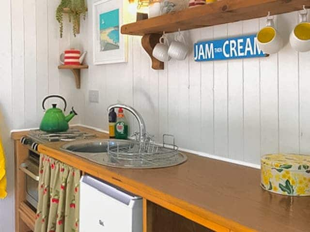 Kitchen area | The Shepherds Hut at Rosewood House, Liskeard