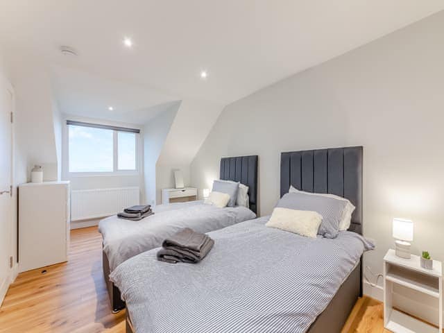 Twin bedroom | The Bunker - The Drive Cottages, Bamburgh