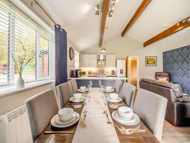 Delightfully light and airy living space | Humphrey-Basil Lodge - Birchdale Lodges & Alpaca&rsquo;s, Norton Disney, near Lincoln