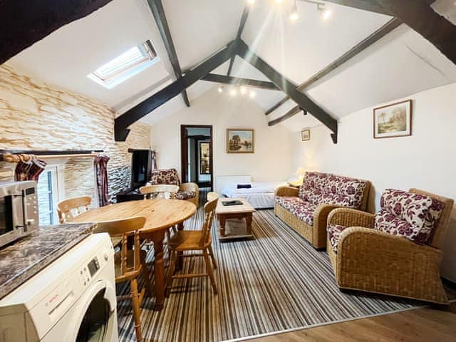 Convenient open-plan design | Mill Apartment - Trimstone Manor Cottages, Trimstone, near Woolacombe